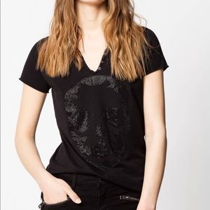 Zadig & Voltaire Skull Embellished Tshirt